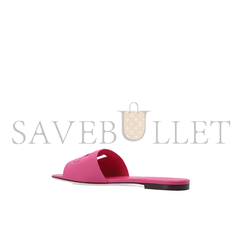 DOLCE GABBANA PINK SLIDES WITH LOGO CQ0436AY32980441